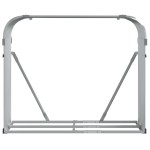 vidaXL Suport pentru bușteni, argintiu, 120x45x100 cm, oțel galvanizat vidaXL Suport pentru bușteni, argintiu, 120x45x100 cm, oțel galvanizat
