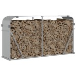 vidaXL Suport pentru bușteni, argintiu, 180x45x100 cm, oțel galvanizat