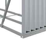 vidaXL Suport pentru bușteni, argintiu, 180x45x100 cm, oțel galvanizat