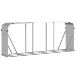 vidaXL Suport pentru bușteni, argintiu, 234x45x100 cm, oțel galvanizat