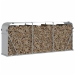 vidaXL Suport pentru bușteni, argintiu, 234x45x100 cm, oțel galvanizat