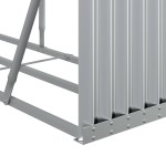 vidaXL Suport pentru bușteni, argintiu, 234x45x100 cm, oțel galvanizat