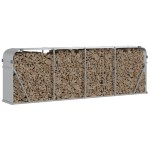 vidaXL Suport pentru bușteni, argintiu, 300x45x100 cm, oțel galvanizat