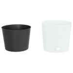 vidaXL Jardinieră cu interior detașabil, alb, 15 / 15,3 L, PP ratan vidaXL Jardinieră cu interior detașabil, alb, 15 / 15,3 L, PP ratan