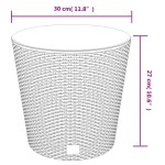 vidaXL Jardinieră cu interior detașabil, alb, 15 / 15,3 L, PP ratan vidaXL Jardinieră cu interior detașabil, alb, 15 / 15,3 L, PP ratan