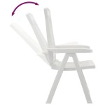 vidaXL Scaune rabatabile de grădină, 2 buc., alb, PP vidaXL Scaune rabatabile de grădină, 2 buc., alb, PP