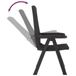 vidaXL Scaune de grădină rabatabile, 2 buc., antracit, PP vidaXL Scaune de grădină rabatabile, 2 buc., antracit, PP