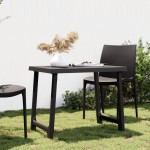 vidaXL Masă pentru camping, antracit, 79x56x64 cm, PP aspect lemn vidaXL Masă pentru camping, antracit, 79x56x64 cm, PP aspect lemn