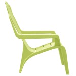 vidaXL Scaune grădină de copii 2 buc. verde 37x34x44 cm PP aspect lemn
