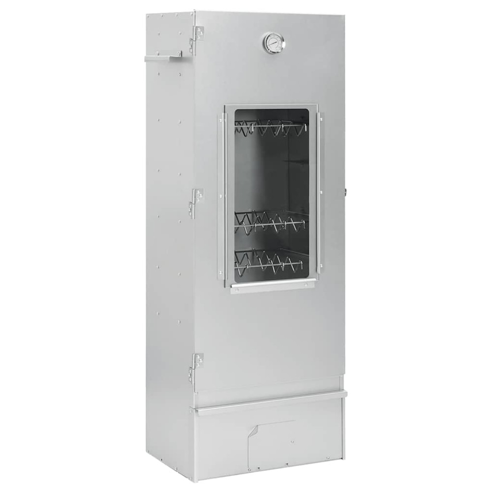 vidaXL Afumătoare grătar cu așchii lemn 44,5x29x110 cm oțel galvanizat