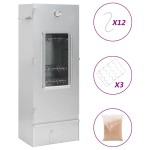 vidaXL Afumătoare grătar cu așchii lemn 44,5x29x110 cm oțel galvanizat vidaXL Afumătoare grătar cu așchii lemn 44,5x29x110 cm oțel galvanizat