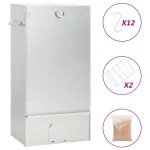 vidaXL Afumătoare grătar cu așchii lemn 44,5x29x83 cm, oțel galvanizat vidaXL Afumătoare grătar cu așchii lemn 44,5x29x83 cm, oțel galvanizat