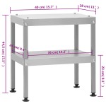vidaXL Masa pentru cuptor afumătoare, 40x28x44,5 cm, oțel galvanizat vidaXL Masa pentru cuptor afumătoare, 40x28x44,5 cm, oțel galvanizat