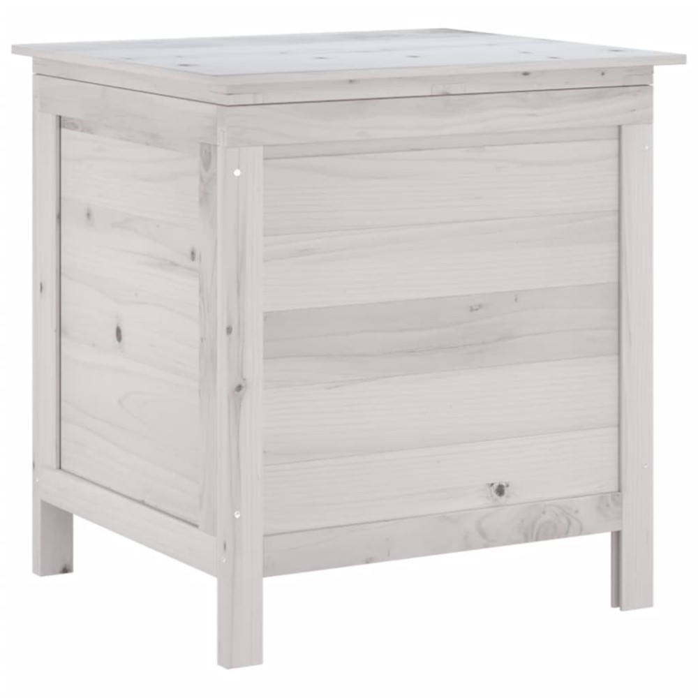 vidaXL Ladă depozitare de grădină alb 50x49x56,5 cm lemn masiv de brad