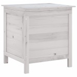 vidaXL Ladă depozitare de grădină alb 50x49x56,5 cm lemn masiv de brad vidaXL Ladă depozitare de grădină alb 50x49x56,5 cm lemn masiv de brad