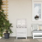 vidaXL Ladă depozitare de grădină alb 50x49x56,5 cm lemn masiv de brad vidaXL Ladă depozitare de grădină alb 50x49x56,5 cm lemn masiv de brad