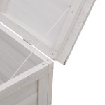 vidaXL Ladă depozitare de grădină alb 50x49x56,5 cm lemn masiv de brad vidaXL Ladă depozitare de grădină alb 50x49x56,5 cm lemn masiv de brad