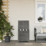 vidaXL Ladă depozitare grădină antracit 50x49x56,5 cm lemn masiv brad vidaXL Ladă depozitare grădină antracit 50x49x56,5 cm lemn masiv brad