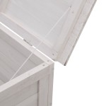 vidaXL Ladă depozitare de grădină alb 99x49,5x58,5 cm lemn masiv brad vidaXL Ladă depozitare de grădină alb 99x49,5x58,5 cm lemn masiv brad