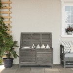vidaXL Ladă depozitare grădină antracit 99x49,5x58,5cm lemn masiv brad vidaXL Ladă depozitare grădină antracit 99x49,5x58,5cm lemn masiv brad