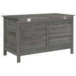 vidaXL Ladă depozitare grădină antracit 99x49,5x58,5cm lemn masiv brad vidaXL Ladă depozitare grădină antracit 99x49,5x58,5cm lemn masiv brad