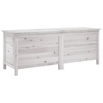 vidaXL Ladă depozitare de grădină alb 150x50x56,5 cm lemn masiv brad vidaXL Ladă depozitare de grădină alb 150x50x56,5 cm lemn masiv brad