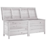 vidaXL Ladă depozitare de grădină alb 150x50x56,5 cm lemn masiv brad vidaXL Ladă depozitare de grădină alb 150x50x56,5 cm lemn masiv brad