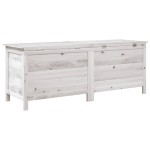 vidaXL Ladă depozitare de grădină alb 150x50x56,5 cm lemn masiv brad vidaXL Ladă depozitare de grădină alb 150x50x56,5 cm lemn masiv brad