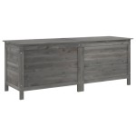 vidaXL Ladă depozitare grădină antracit 150x50x56,5 cm lemn masiv brad vidaXL Ladă depozitare grădină antracit 150x50x56,5 cm lemn masiv brad