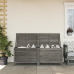 vidaXL Ladă depozitare grădină antracit 150x50x56,5 cm lemn masiv brad vidaXL Ladă depozitare grădină antracit 150x50x56,5 cm lemn masiv brad