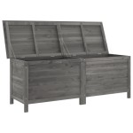 vidaXL Ladă depozitare grădină antracit 150x50x56,5 cm lemn masiv brad vidaXL Ladă depozitare grădină antracit 150x50x56,5 cm lemn masiv brad
