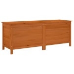 vidaXL Ladă depozitare grădină maro 150x50x56,5 cm lemn masiv brad vidaXL Ladă depozitare grădină maro 150x50x56,5 cm lemn masiv brad