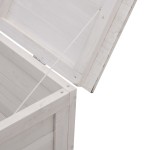 vidaXL Ladă depozitare de grădină alb 198,5x50x56,5 cm lemn masiv brad vidaXL Ladă depozitare de grădină alb 198,5x50x56,5 cm lemn masiv brad