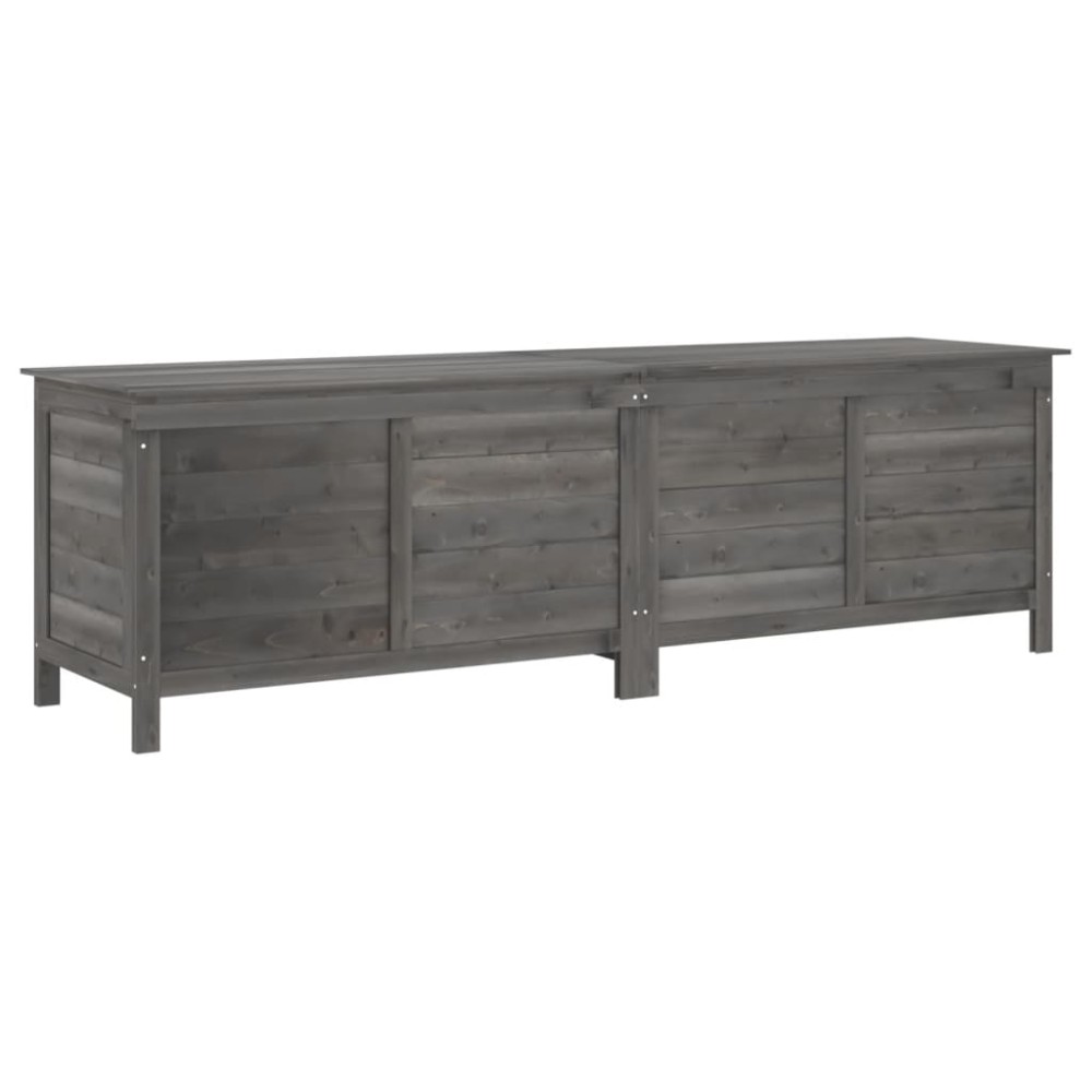 vidaXL Ladă depozitare grădină antracit 198,5x50x56,5 cm lemn brad