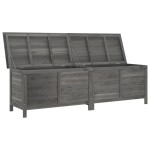 vidaXL Ladă depozitare grădină antracit 198,5x50x56,5 cm lemn brad vidaXL Ladă depozitare grădină antracit 198,5x50x56,5 cm lemn brad