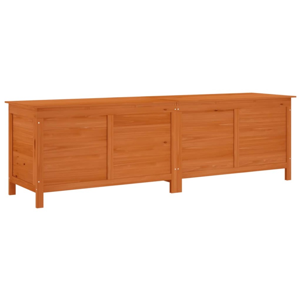 vidaXL Ladă depozitare grădină maro 198,5x50x56,5 cm lemn masiv brad