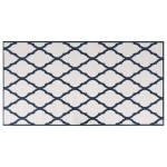 vidaXL Covor de exterior, bleumarin/alb, 80x150 cm, design reversibil vidaXL Covor de exterior, bleumarin/alb, 80x150 cm, design reversibil