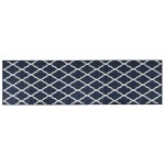 vidaXL Covor de exterior, bleumarin/alb, 80x250 cm, design reversibil vidaXL Covor de exterior, bleumarin/alb, 80x250 cm, design reversibil