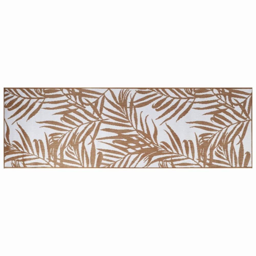 vidaXL Covor de exterior, maro și alb, 80x250 cm, design reversibil
