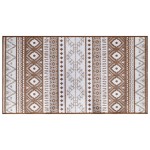 vidaXL Covor de exterior, maro și alb, 80x150 cm, design reversibil vidaXL Covor de exterior, maro și alb, 80x150 cm, design reversibil