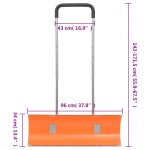 vidaXL Lopată de zăpadă mâner extensibil portocaliu 96cm lamă din oțel vidaXL Lopată de zăpadă mâner extensibil portocaliu 96cm lamă din oțel