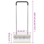 vidaXL Lopată de zăpadă mâner extensibil argintiu 61 cm lamă din oțel vidaXL Lopată de zăpadă mâner extensibil argintiu 61 cm lamă din oțel