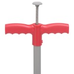 vidaXL Dispozitiv de eliminat buruieni, roșu și gri, 93,5 cm, oțel vidaXL Dispozitiv de eliminat buruieni, roșu și gri, 93,5 cm, oțel