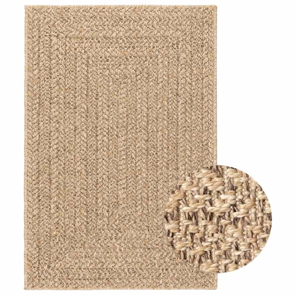 vidaXL Covor ZIZUR aspect iută 120x170 cm, pentru interior și exterior