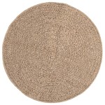 vidaXL Covor ZIZUR aspect iută, 90 cm, pentru interior și exterior vidaXL Covor ZIZUR aspect iută, 90 cm, pentru interior și exterior