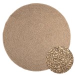 vidaXL Covor ZIZUR, aspect iută, 160 cm, pentru interior și exterior vidaXL Covor ZIZUR, aspect iută, 160 cm, pentru interior și exterior