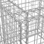 vidaXL Coș gabion, argintiu, 70x70x65 cm, fier galvanizat vidaXL Coș gabion, argintiu, 70x70x65 cm, fier galvanizat