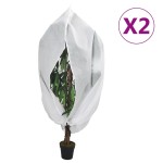 vidaXL Protecție de fleece plante cu fermoar, 2 buc, 70 g/m², 1x1,55 m vidaXL Protecție de fleece plante cu fermoar, 2 buc, 70 g/m², 1x1,55 m