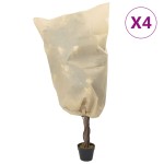 vidaXL Huse de fleece pentru plante cu șnur 4 buc 70 g/m² 0,8x1 m vidaXL Huse de fleece pentru plante cu șnur 4 buc 70 g/m² 0,8x1 m
