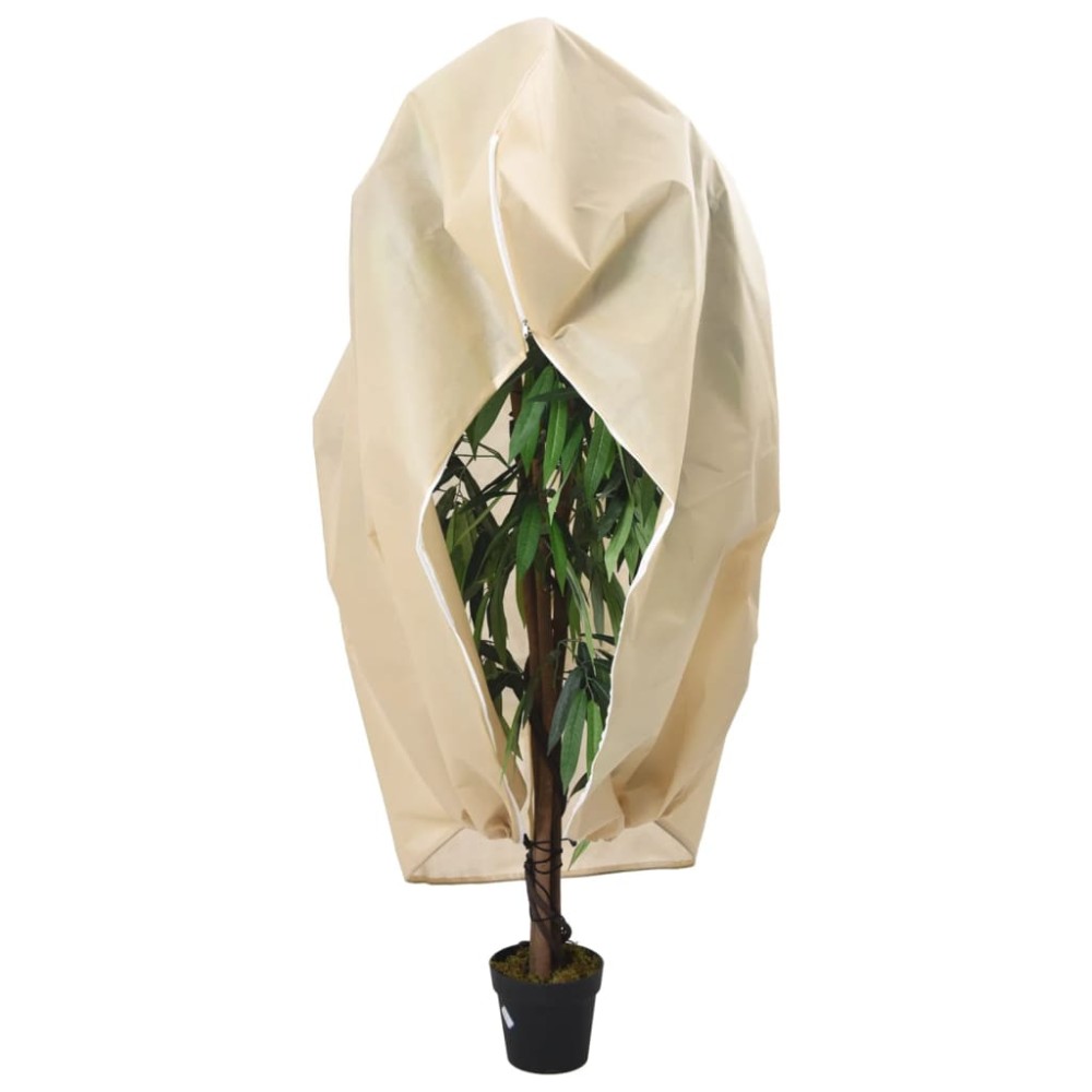 vidaXL Protecție de fleece plante, cu fermoar, 70 g/m², 3,93x3,5 m